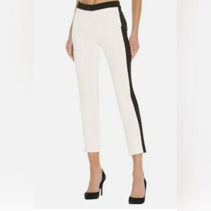 TIBI ANSON Stretch Ivory & Black Color-block Pant - Size 2